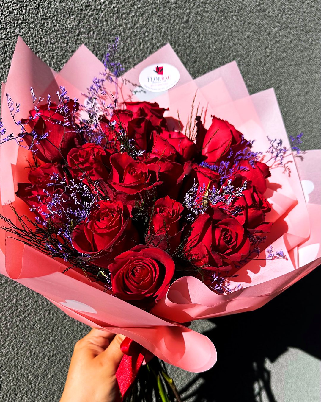 Buquê de rosas vermelhas da Florbac
